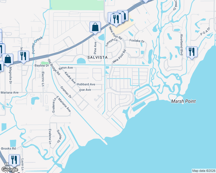 map of restaurants, bars, coffee shops, grocery stores, and more near 1228 Chickasaw Street in North Fort Myers