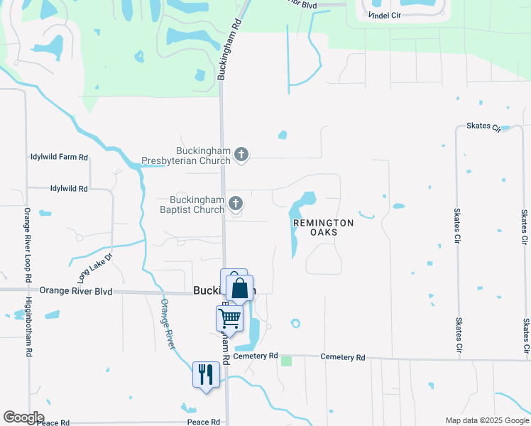 map of restaurants, bars, coffee shops, grocery stores, and more near 4380 Binghampton Court in Fort Myers