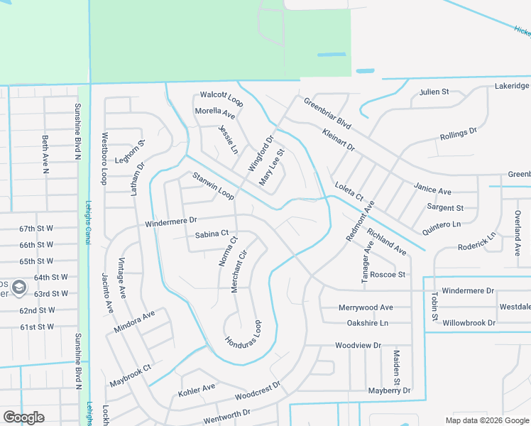 map of restaurants, bars, coffee shops, grocery stores, and more near 638 Windermere Drive in Lehigh Acres