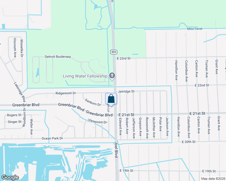 map of restaurants, bars, coffee shops, grocery stores, and more near 100 Ridgemont Drive in Lehigh Acres