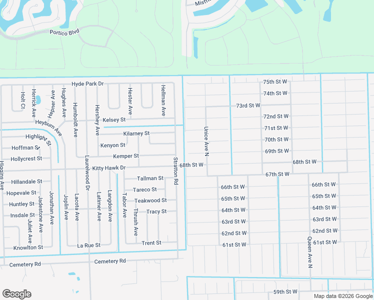 map of restaurants, bars, coffee shops, grocery stores, and more near 3607 70th Street West in Lehigh Acres