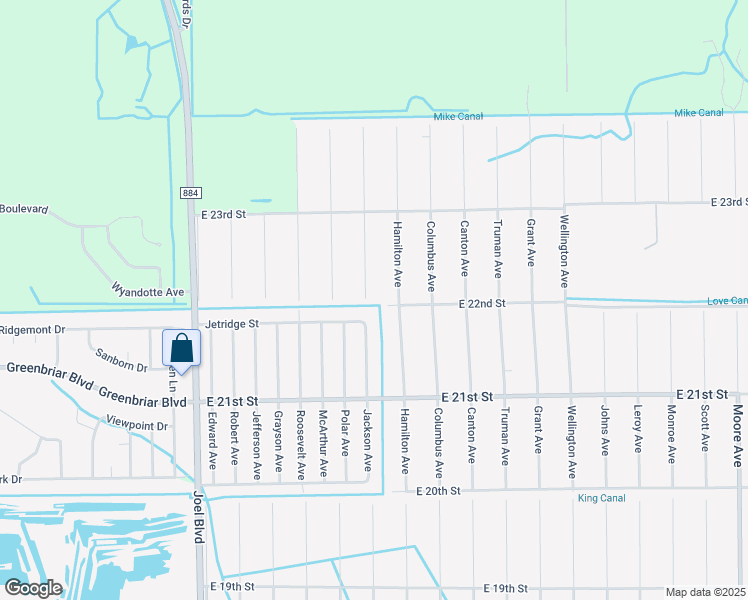 map of restaurants, bars, coffee shops, grocery stores, and more near 2200 Jackson Avenue in Alva