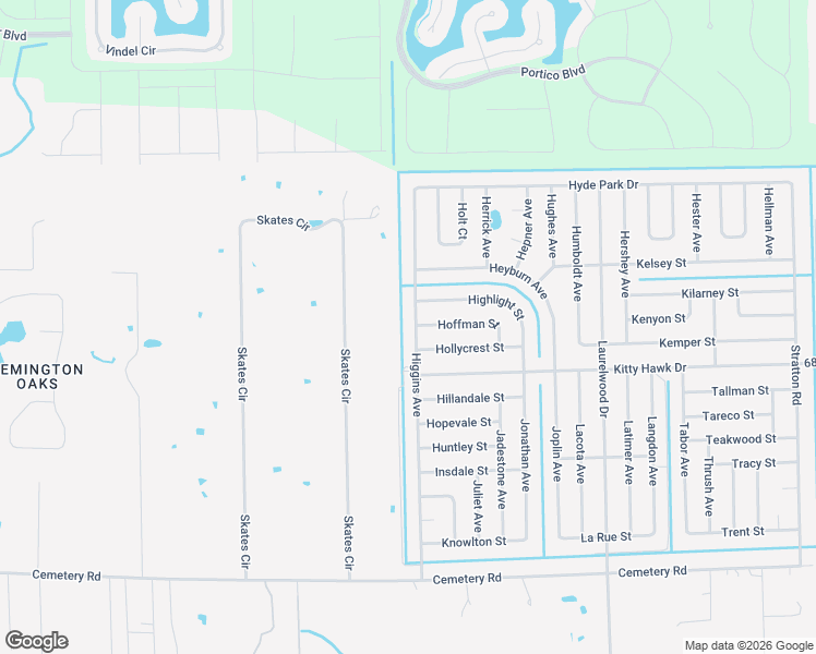 map of restaurants, bars, coffee shops, grocery stores, and more near 3864 Hoffman Street in Fort Myers