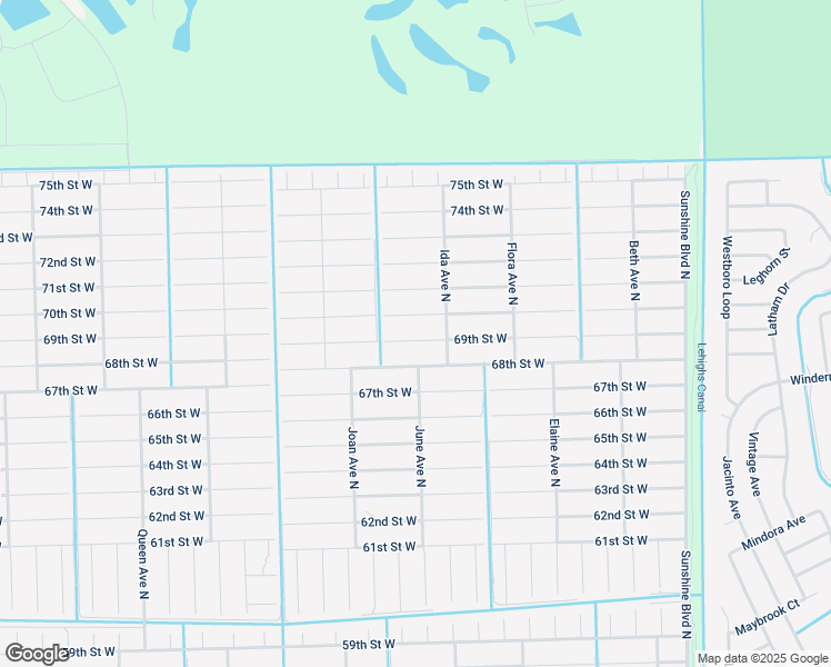 map of restaurants, bars, coffee shops, grocery stores, and more near 2808 69th Street West in Lehigh Acres
