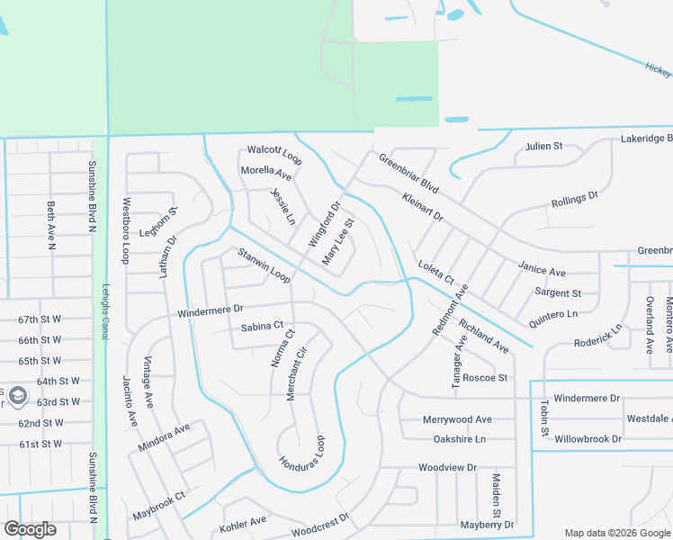 map of restaurants, bars, coffee shops, grocery stores, and more near 1916 Mary Lee Street in Lehigh Acres