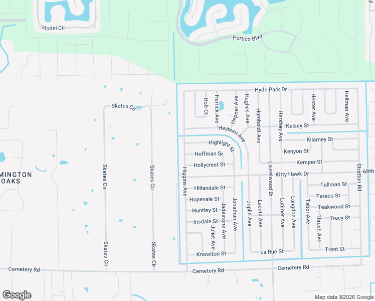 map of restaurants, bars, coffee shops, grocery stores, and more near 3864 Hoffman Street in Fort Myers