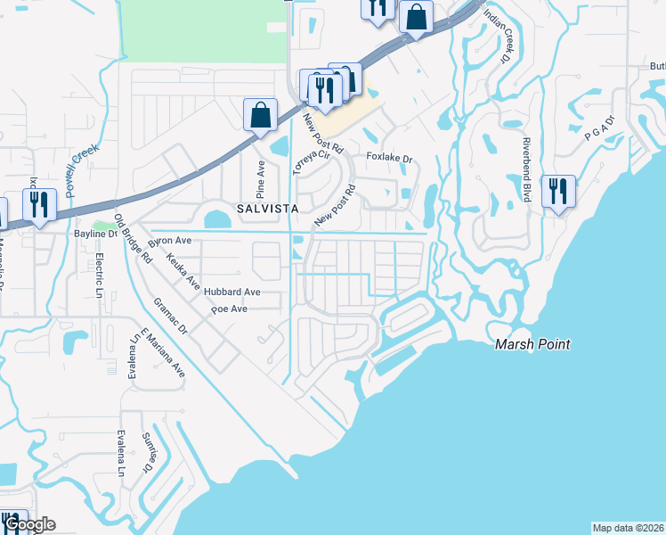 map of restaurants, bars, coffee shops, grocery stores, and more near 14727 Pioneer Place in North Fort Myers