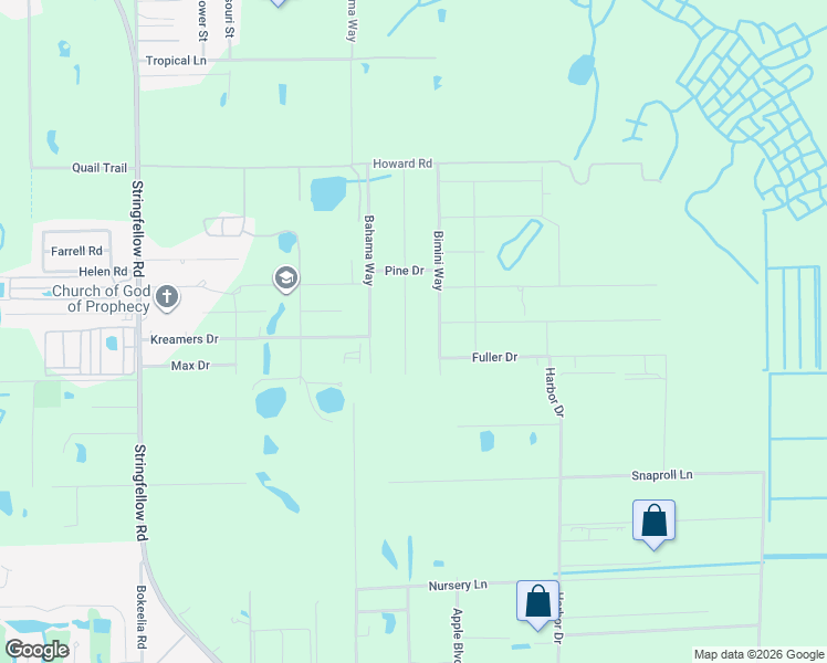 map of restaurants, bars, coffee shops, grocery stores, and more near 15114 Martineque Way in Bokeelia