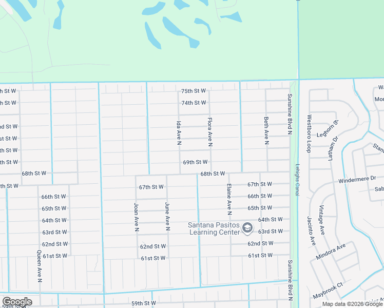 map of restaurants, bars, coffee shops, grocery stores, and more near 2713 70th Street West in Lehigh Acres