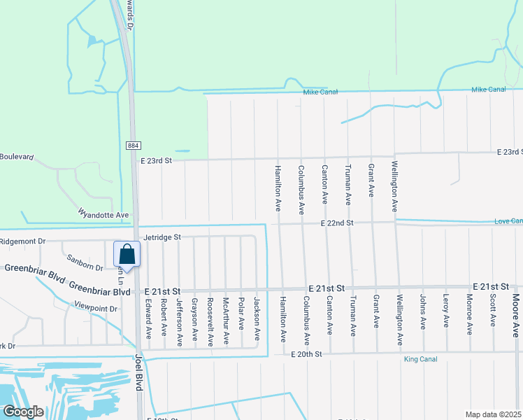 map of restaurants, bars, coffee shops, grocery stores, and more near 2200 Jackson Avenue in Alva