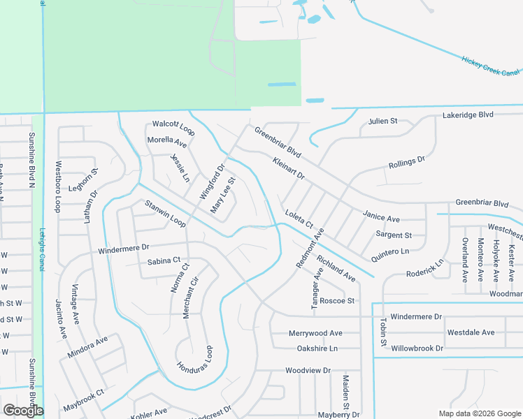 map of restaurants, bars, coffee shops, grocery stores, and more near 616 Lombardy Court in Lehigh Acres