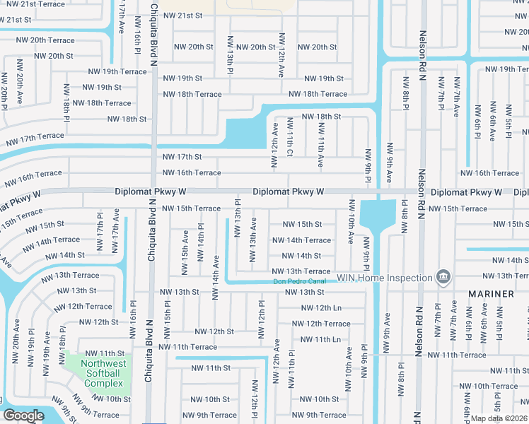 map of restaurants, bars, coffee shops, grocery stores, and more near 1429 Northwest 13th Avenue in Cape Coral