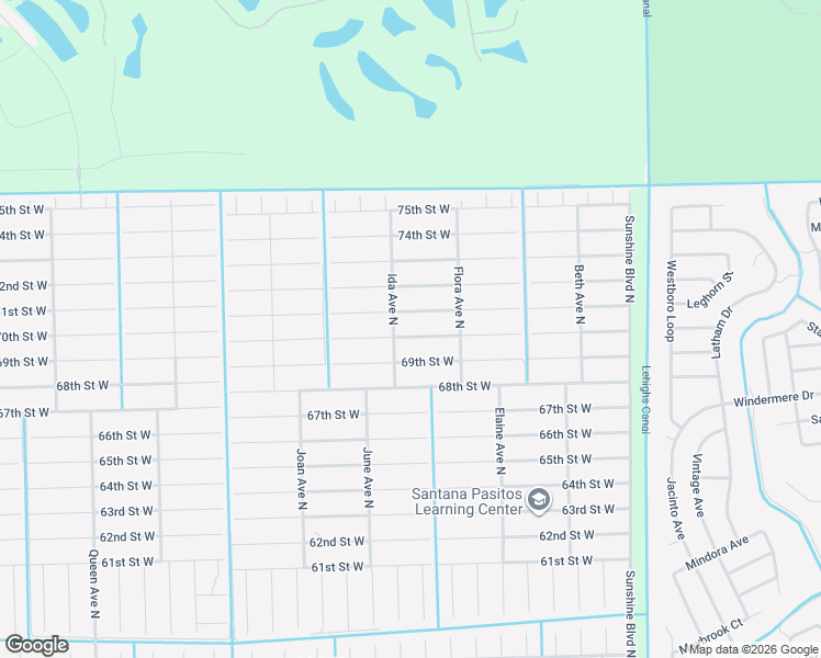 map of restaurants, bars, coffee shops, grocery stores, and more near 2713 70th Street West in Lehigh Acres