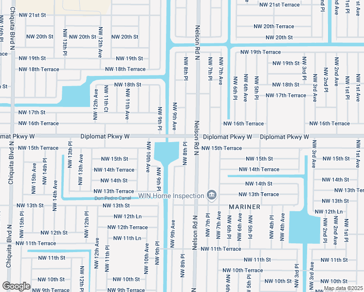 map of restaurants, bars, coffee shops, grocery stores, and more near 814 Diplomat Parkway West in Cape Coral