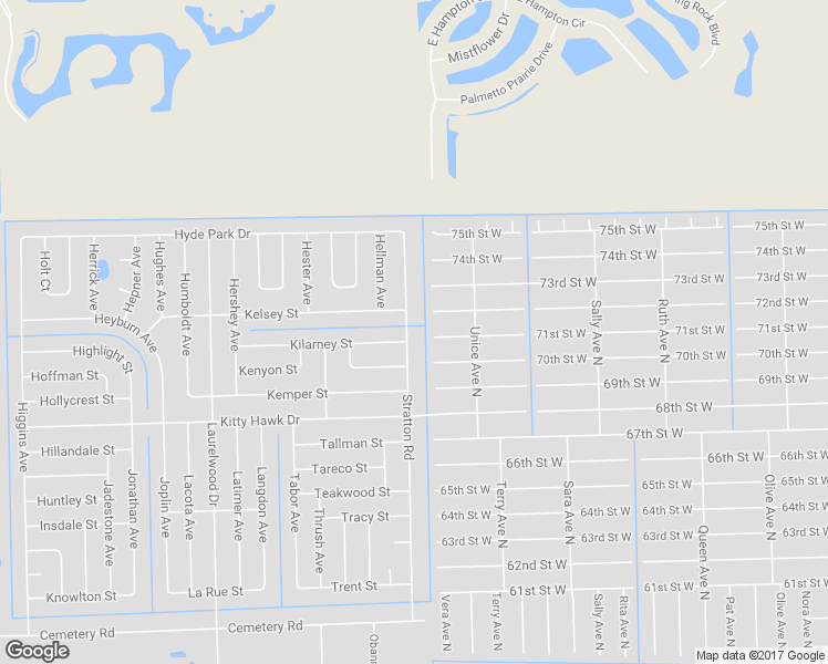 map of restaurants, bars, coffee shops, grocery stores, and more near 6122 Stratton Road in Fort Myers