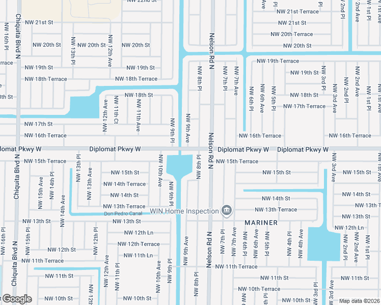 map of restaurants, bars, coffee shops, grocery stores, and more near 814 Diplomat Parkway West in Cape Coral