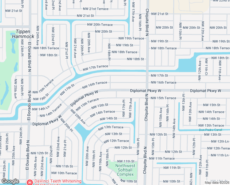 map of restaurants, bars, coffee shops, grocery stores, and more near 1800 Diplomat Parkway West in Cape Coral
