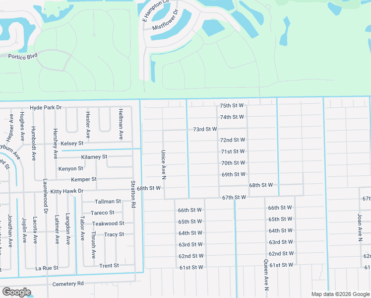 map of restaurants, bars, coffee shops, grocery stores, and more near 3500 71st Street West in Lehigh Acres