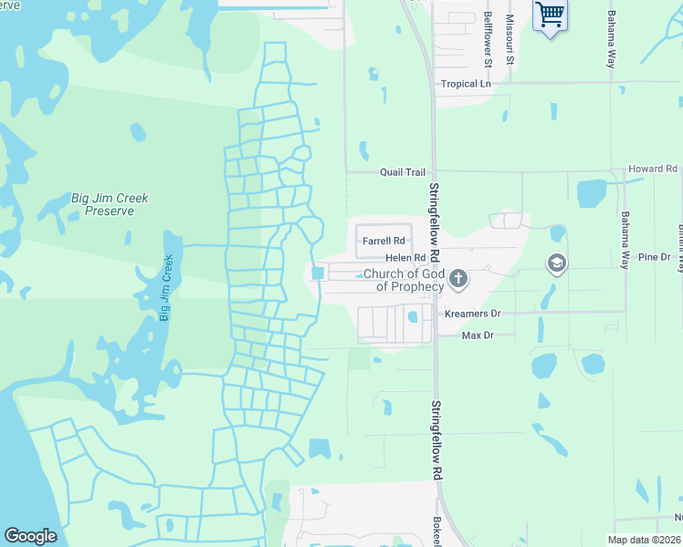map of restaurants, bars, coffee shops, grocery stores, and more near 7812 Raymary Street in Bokeelia
