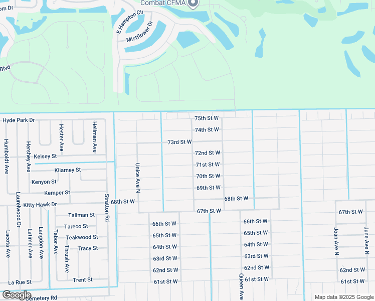 map of restaurants, bars, coffee shops, grocery stores, and more near 3409 73rd Street West in Lehigh Acres