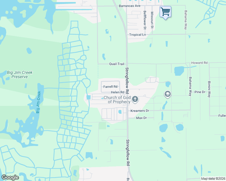 map of restaurants, bars, coffee shops, grocery stores, and more near 7728 Farrell Road in Bokeelia