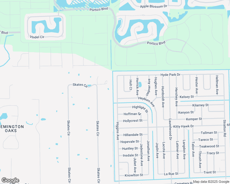 map of restaurants, bars, coffee shops, grocery stores, and more near 6140 Higgins Avenue in Fort Myers