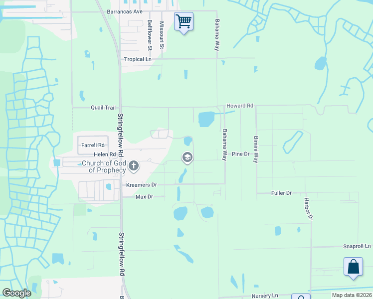map of restaurants, bars, coffee shops, grocery stores, and more near Florida Way in Bokeelia