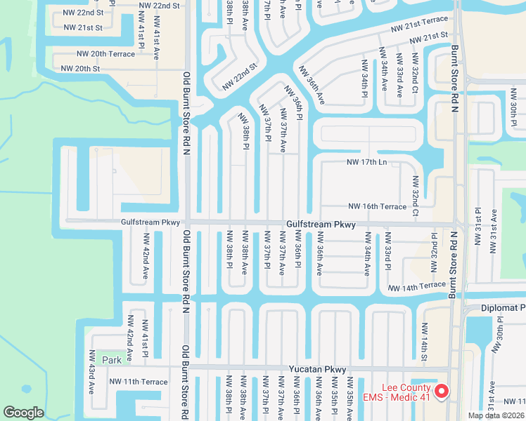 map of restaurants, bars, coffee shops, grocery stores, and more near 1606 Northwest 37th Place in Cape Coral