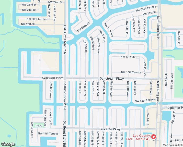 map of restaurants, bars, coffee shops, grocery stores, and more near 1606 Northwest 37th Place in Cape Coral