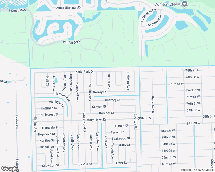 map of restaurants, bars, coffee shops, grocery stores, and more near 6137 Hester Avenue in Fort Myers