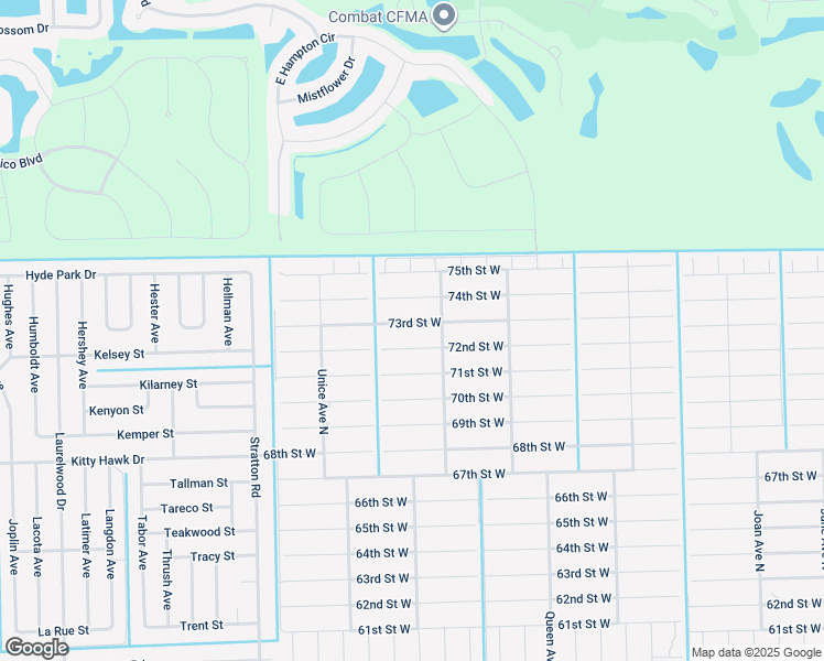 map of restaurants, bars, coffee shops, grocery stores, and more near 3409 73rd Street West in Lehigh Acres