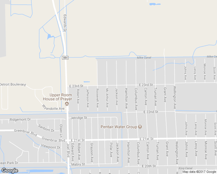 map of restaurants, bars, coffee shops, grocery stores, and more near 2800 East 23rd Street in Alva