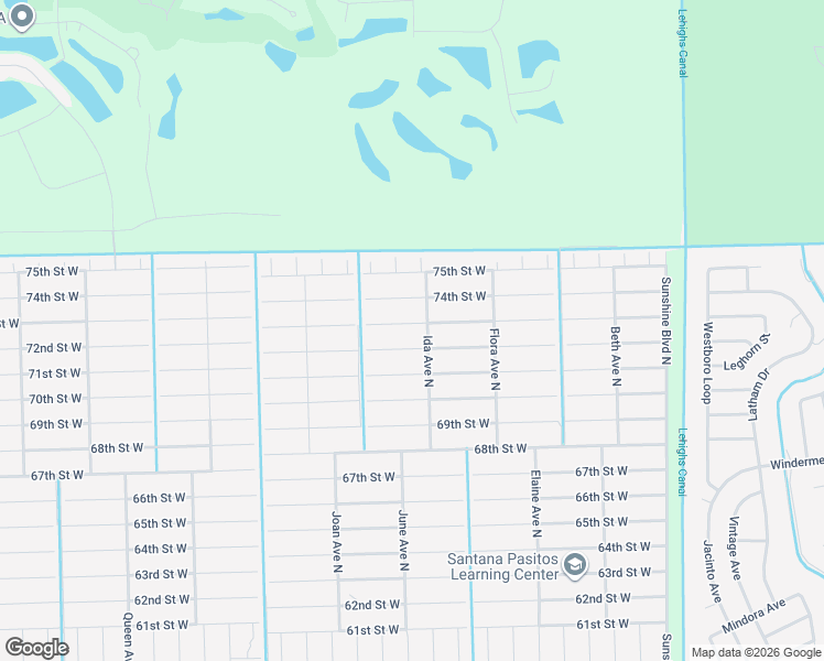 map of restaurants, bars, coffee shops, grocery stores, and more near 2805 73rd Street West in Lehigh Acres
