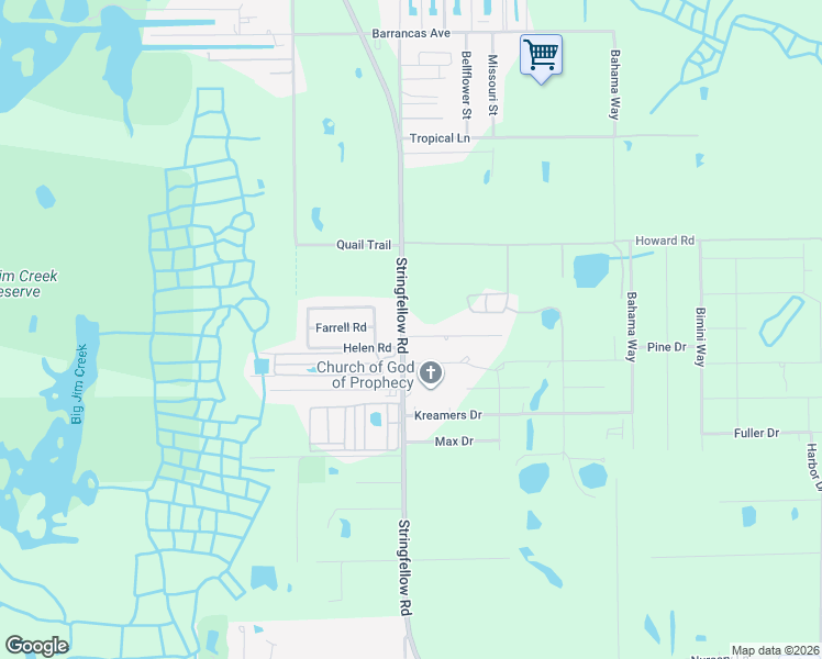 map of restaurants, bars, coffee shops, grocery stores, and more near 15272 Stringfellow Road in Bokeelia