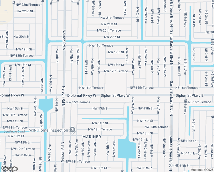 map of restaurants, bars, coffee shops, grocery stores, and more near 1621 Northwest 5th Avenue in Cape Coral