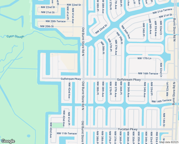 map of restaurants, bars, coffee shops, grocery stores, and more near 1616 Northwest 39th Avenue in Cape Coral