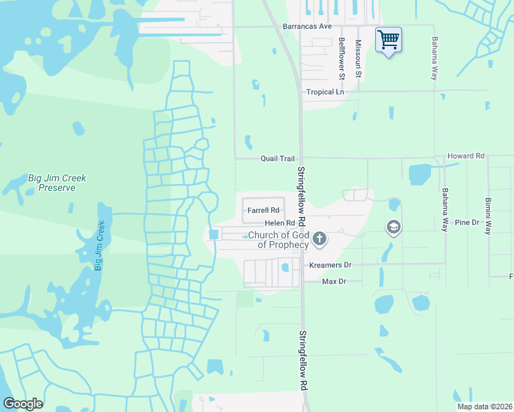 map of restaurants, bars, coffee shops, grocery stores, and more near 7728 Farrell Road in Bokeelia
