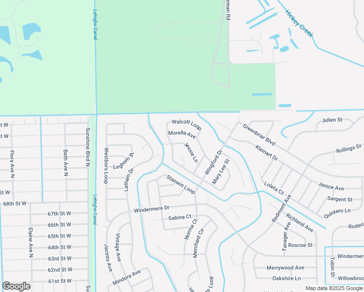 map of restaurants, bars, coffee shops, grocery stores, and more near 655 Jessie Lane in Lehigh Acres