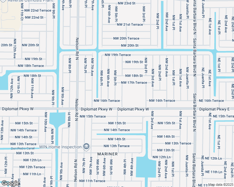 map of restaurants, bars, coffee shops, grocery stores, and more near 1629 Northwest 5th Place in Cape Coral