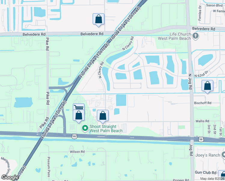 map of restaurants, bars, coffee shops, grocery stores, and more near 559 Gazetta Way in West Palm Beach