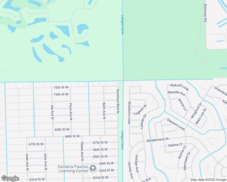 map of restaurants, bars, coffee shops, grocery stores, and more near 2502 74th Street West in Lehigh Acres