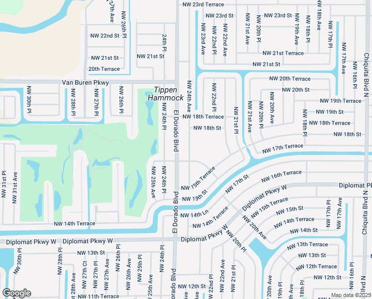 map of restaurants, bars, coffee shops, grocery stores, and more near 1712 Northwest 24th Avenue in Cape Coral