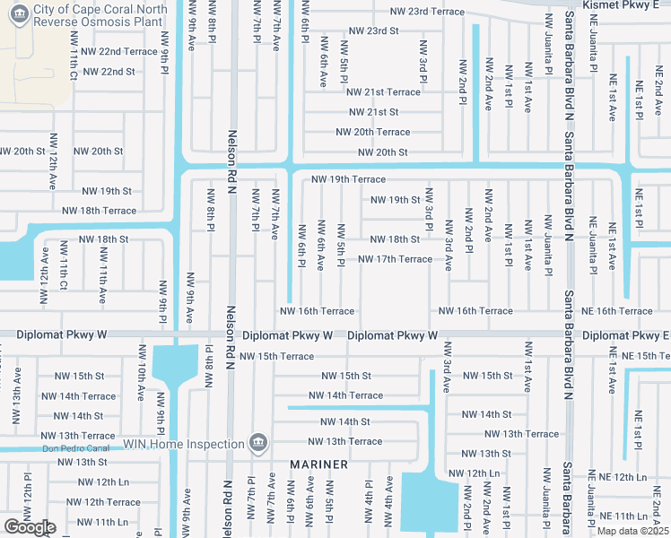 map of restaurants, bars, coffee shops, grocery stores, and more near 1708 Northwest 5th Place in Cape Coral