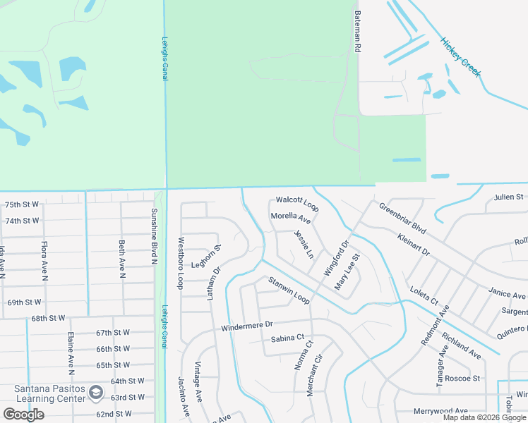 map of restaurants, bars, coffee shops, grocery stores, and more near 1955 Walcott Loop in Lehigh Acres