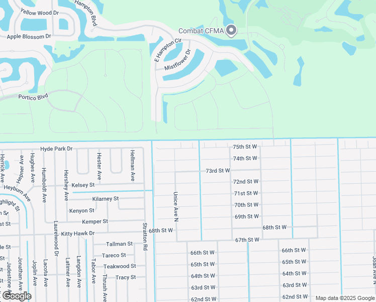 map of restaurants, bars, coffee shops, grocery stores, and more near 3507 75th Street West in Lehigh Acres