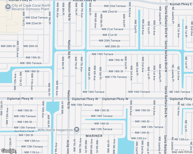 map of restaurants, bars, coffee shops, grocery stores, and more near 1708 Northwest 5th Place in Cape Coral