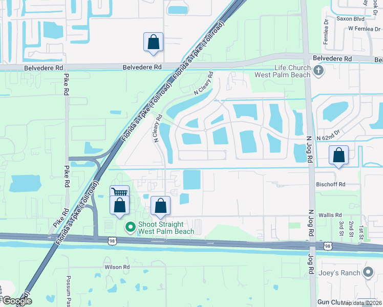 map of restaurants, bars, coffee shops, grocery stores, and more near 236 Gazetta Way in West Palm Beach