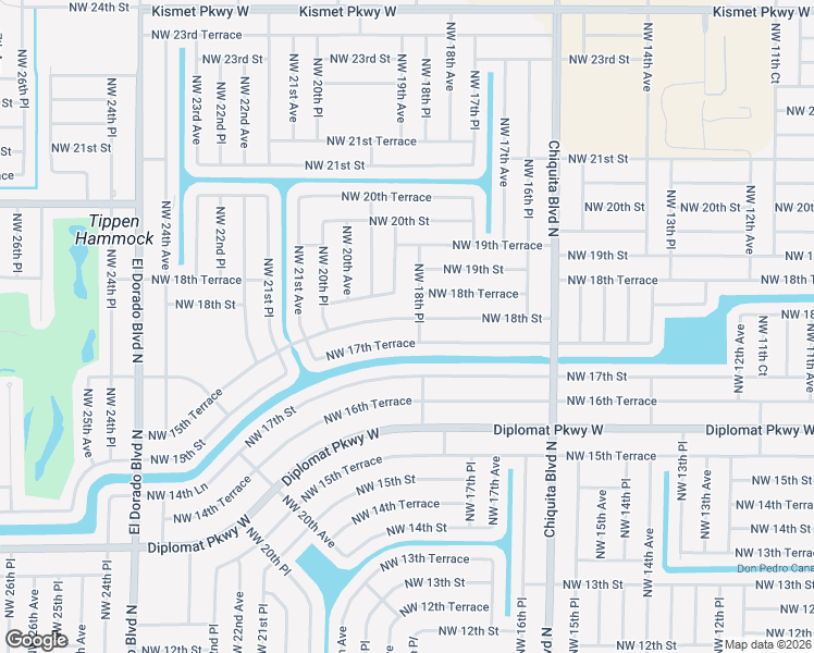 map of restaurants, bars, coffee shops, grocery stores, and more near 1811 Northwest 18th Street in Cape Coral