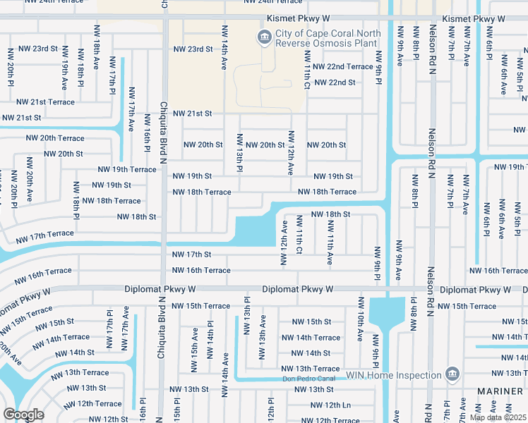 map of restaurants, bars, coffee shops, grocery stores, and more near 1802 Northwest 12th Court in Cape Coral