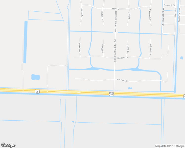 map of restaurants, bars, coffee shops, grocery stores, and more near 17755 Fox Trail Lane in Loxahatchee
